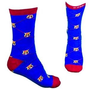 🆕MACCABI ART: BARCA- FC Barcelona Soccer/Futbol Team Logo Socks Mens Sz 9-13